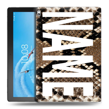 Силиконовый чехол на Lenovo Tab P10 с принтом NAME