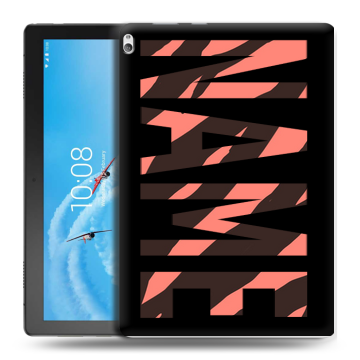 Силиконовый чехол на Lenovo Tab P10 с принтом NAME