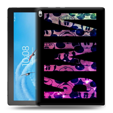 Силиконовый чехол на Lenovo Tab P10 с принтом ИМЯ