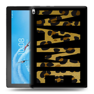 Силиконовый чехол на Lenovo Tab P10 с принтом NAME