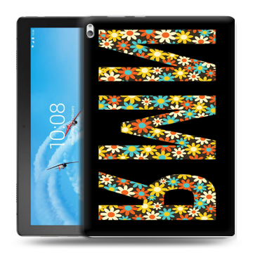Силиконовый чехол на Lenovo Tab P10 с принтом ИМЯ