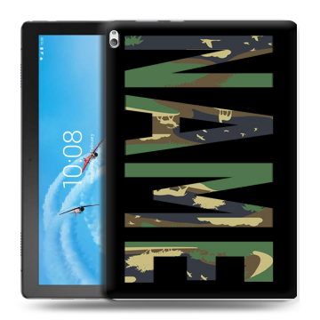 Силиконовый чехол на Lenovo Tab P10 с принтом NAME