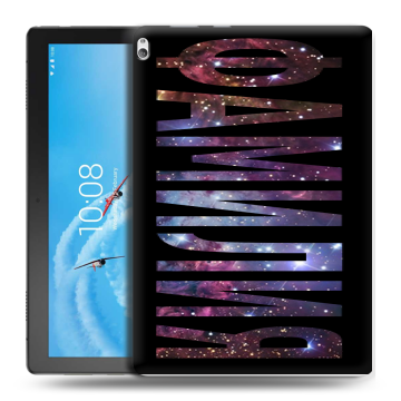 Силиконовый чехол на Lenovo Tab P10 с принтом ФАМИЛИЯ