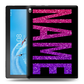 Силиконовый чехол на Lenovo Tab P10 с принтом NAME