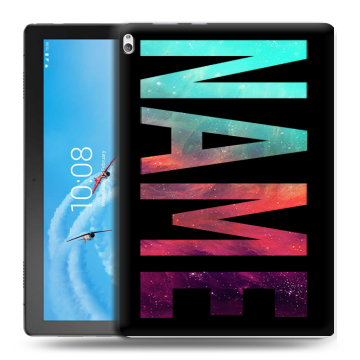 Силиконовый чехол на Lenovo Tab P10 с принтом NAME