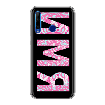 Силиконовый чехол на Huawei Honor 10i с принтом ИМЯ