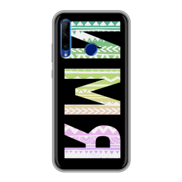 Силиконовый чехол на Huawei Honor 10i с принтом ИМЯ