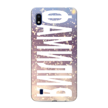 Силиконовый противоударный чехол на Samsung Galaxy A10 с принтом ФАМИЛИЯ