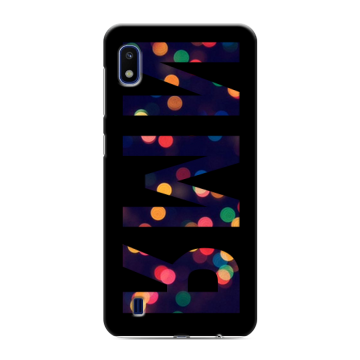 Силиконовый противоударный чехол на Samsung Galaxy A10 с принтом ИМЯ