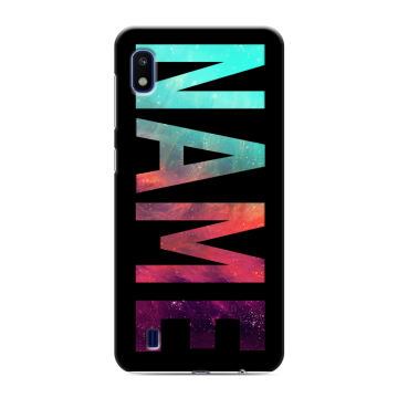 Силиконовый противоударный чехол на Samsung Galaxy A10 с принтом NAME