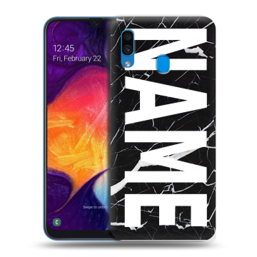 Силиконовый противоударный чехол на Samsung Galaxy A40 с принтом NAME