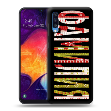 Силиконовый противоударный чехол на Samsung Galaxy A70 с принтом ФАМИЛИЯ