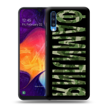 Силиконовый противоударный чехол на Samsung Galaxy A70 с принтом ФАМИЛИЯ