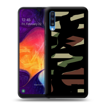 Силиконовый противоударный чехол на Samsung Galaxy A70 с принтом NAME