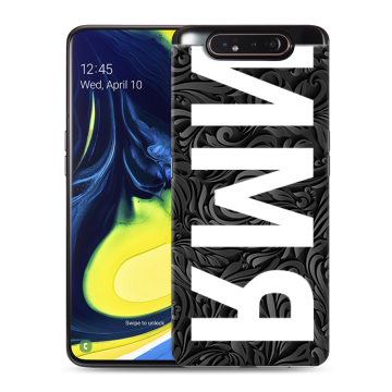 Силиконовый противоударный чехол на Samsung Galaxy A80 с принтом ИМЯ