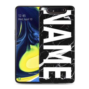 Силиконовый противоударный чехол на Samsung Galaxy A80 с принтом NAME