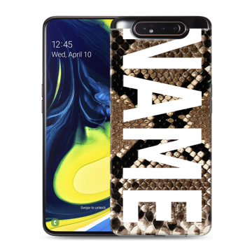 Силиконовый противоударный чехол на Samsung Galaxy A80 с принтом NAME