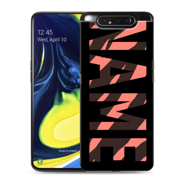 Силиконовый противоударный чехол на Samsung Galaxy A80 с принтом NAME