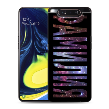Силиконовый противоударный чехол на Samsung Galaxy A80 с принтом ФАМИЛИЯ