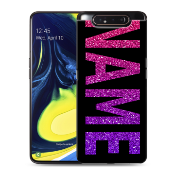 Силиконовый противоударный чехол на Samsung Galaxy A80 с принтом NAME