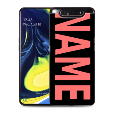 Силиконовый противоударный чехол на Samsung Galaxy A80 с принтом NAME