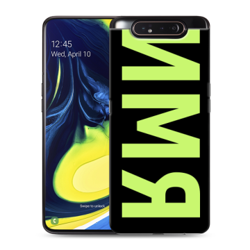 Силиконовый противоударный чехол на Samsung Galaxy A80 с принтом ИМЯ