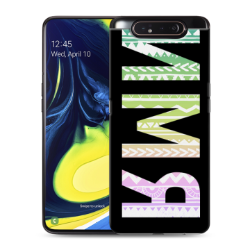Силиконовый противоударный чехол на Samsung Galaxy A80 с принтом ИМЯ