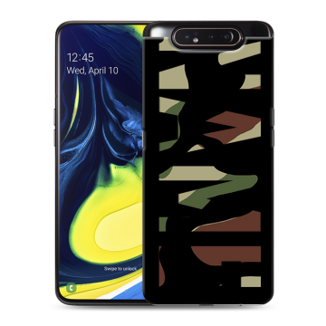 Силиконовый противоударный чехол на Samsung Galaxy A80 с принтом NAME