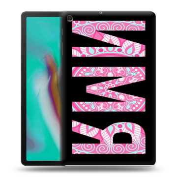 Силиконовый чехол на Samsung Galaxy Tab A 10.1 (2019) с принтом ИМЯ