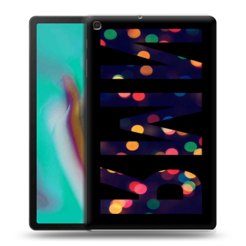 Силиконовый чехол на Samsung Galaxy Tab A 10.1 (2019) с принтом ИМЯ