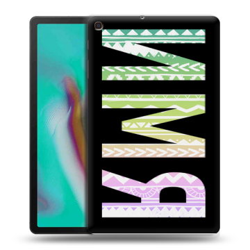 Силиконовый чехол на Samsung Galaxy Tab A 10.1 (2019) с принтом ИМЯ