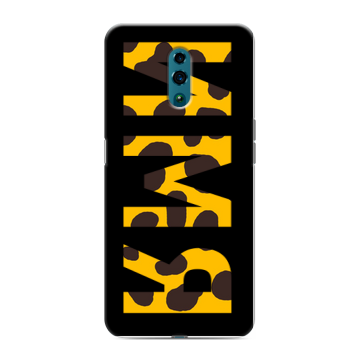 Силиконовый чехол на OPPO Reno с принтом ИМЯ