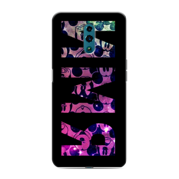 Силиконовый чехол на OPPO Reno с принтом ИМЯ