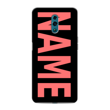 Силиконовый чехол на OPPO Reno с принтом NAME