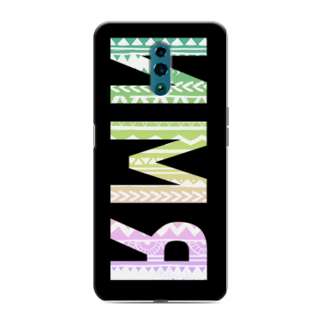 Силиконовый чехол на OPPO Reno с принтом ИМЯ