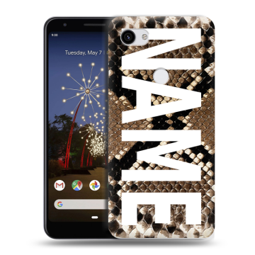 Пластиковый чехол на Google Pixel 3a XL с принтом NAME