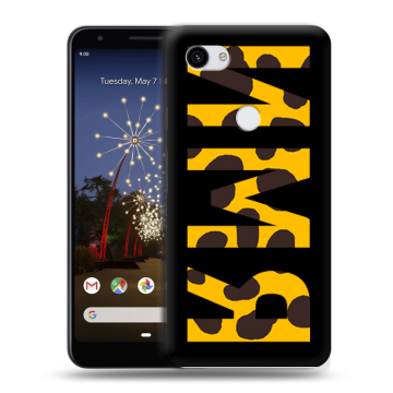 Пластиковый чехол на Google Pixel 3a XL с принтом ИМЯ