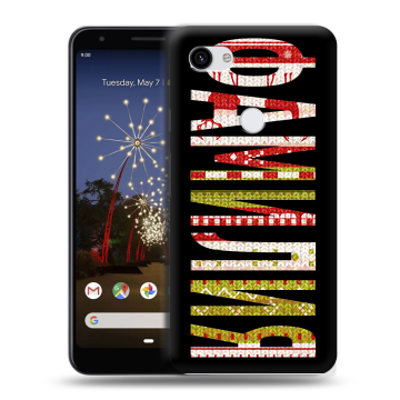 Пластиковый чехол на Google Pixel 3a XL с принтом ФАМИЛИЯ