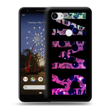 Пластиковый чехол на Google Pixel 3a XL с принтом ИМЯ