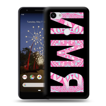 Пластиковый чехол на Google Pixel 3a XL с принтом ИМЯ