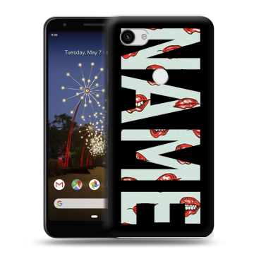 Пластиковый чехол на Google Pixel 3a XL с принтом NAME