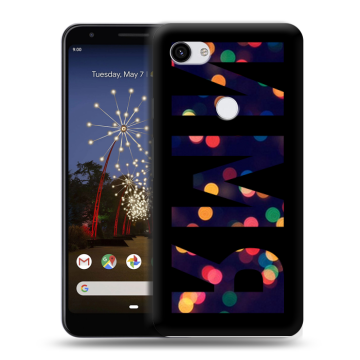 Пластиковый чехол на Google Pixel 3a XL с принтом ИМЯ