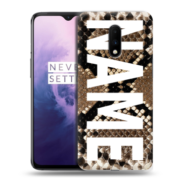 Силиконовый чехол на OnePlus 7 с принтом NAME