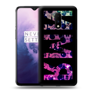 Силиконовый чехол на OnePlus 7 с принтом ИМЯ
