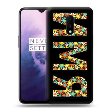 Силиконовый чехол на OnePlus 7 с принтом ИМЯ