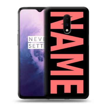 Силиконовый чехол на OnePlus 7 с принтом NAME