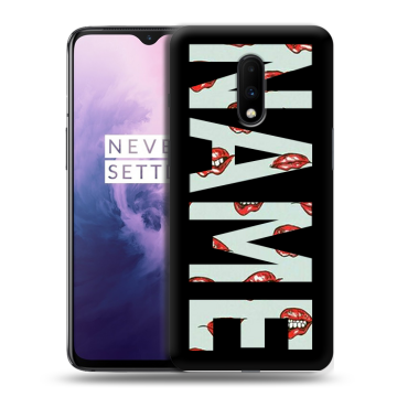 Силиконовый чехол на OnePlus 7 с принтом NAME