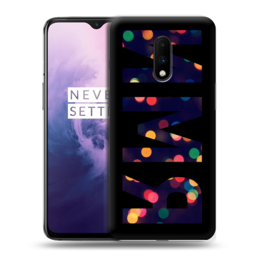 Силиконовый чехол на OnePlus 7 с принтом ИМЯ