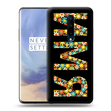 Силиконовый чехол на OnePlus 7 Pro с принтом ИМЯ