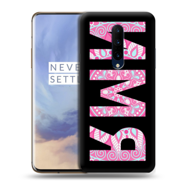 Силиконовый чехол на OnePlus 7 Pro с принтом ИМЯ